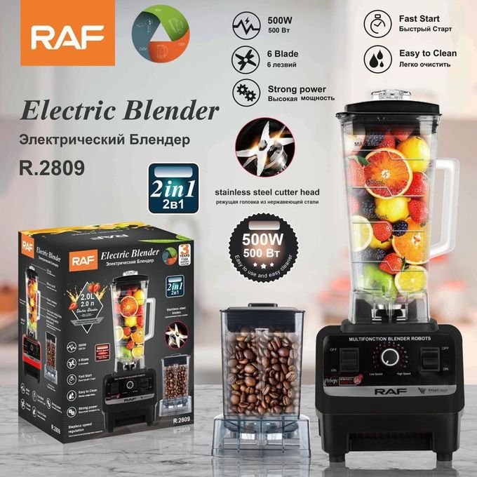 Mixeur 2400 W blender 15 vitesses 2,5 litres + moulin à épice