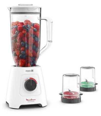 Mixeur Blender XXL 2.8 Litres - LM458127 - 600 W - Blanc + 2 AccessoireS