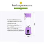 Mixeur portable pour fruits - Rechargeable avec USB - 380 ml