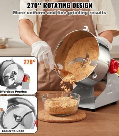 Moulin à grains électrique 3kg, 3200 W/32 000 tr/min en acier inoxydable à grande vitesse