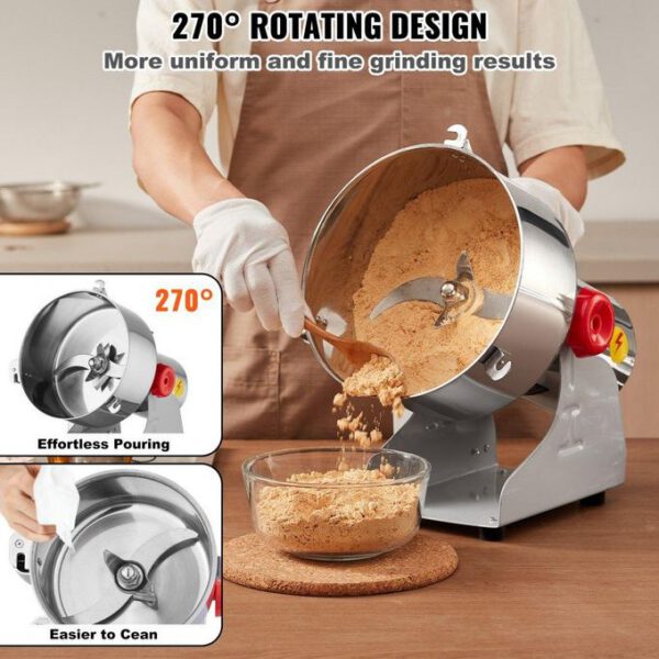 Moulin à grains électrique 3kg, 3200 W/32 000 tr/min en acier inoxydable à grande vitesse