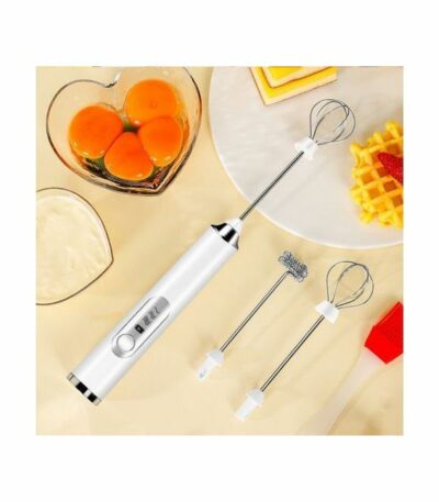 Mousseur A Lait Portatif - Avec Chargeur USB - Blanc
