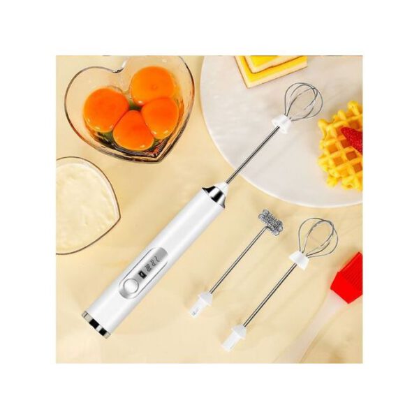 Mousseur A Lait Portatif - Avec Chargeur USB - Blanc