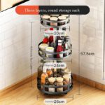 Organisateur de placard Support de rangement rotatif Supports d'assaisonnement de cuisine Tri de stockage de bouteilles d'assaisonnement Support de rangement amovible...