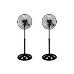 Pack de 2 Ventilateur Sur Pied 10pouces hauteur 90cm - Noir