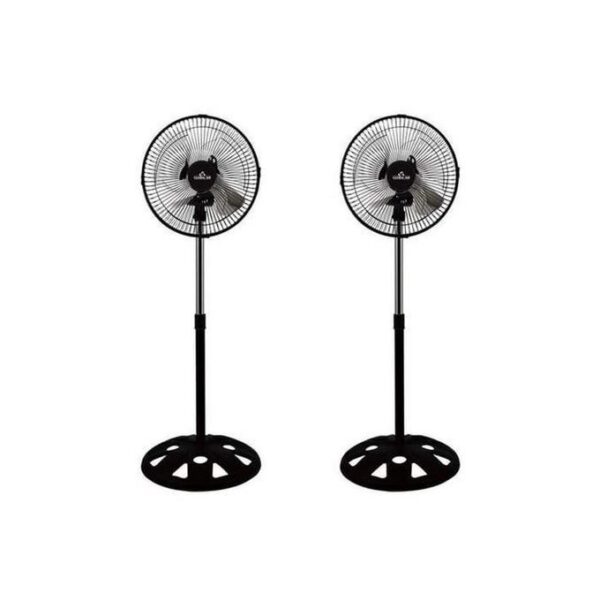 Pack de 2 Ventilateur Sur Pied 10pouces hauteur 90cm - Noir