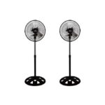 Pack de 2 Ventilateur Sur Pied 12 pouces hauteur 90cm - Noir