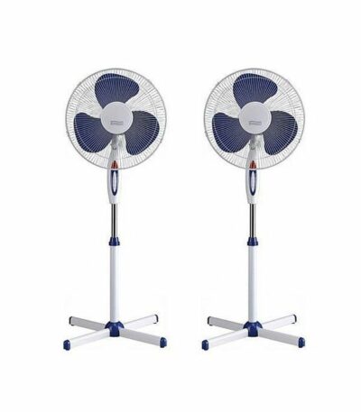 Pack de 2 Ventilateurs Sur Pied Blanc
