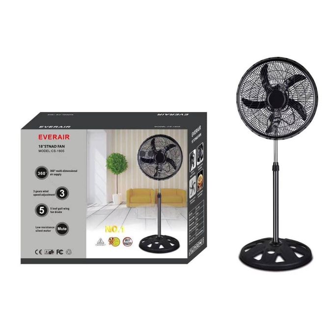 Pack de 2 ventilateurs sur pied sans télécommande 18 pouce