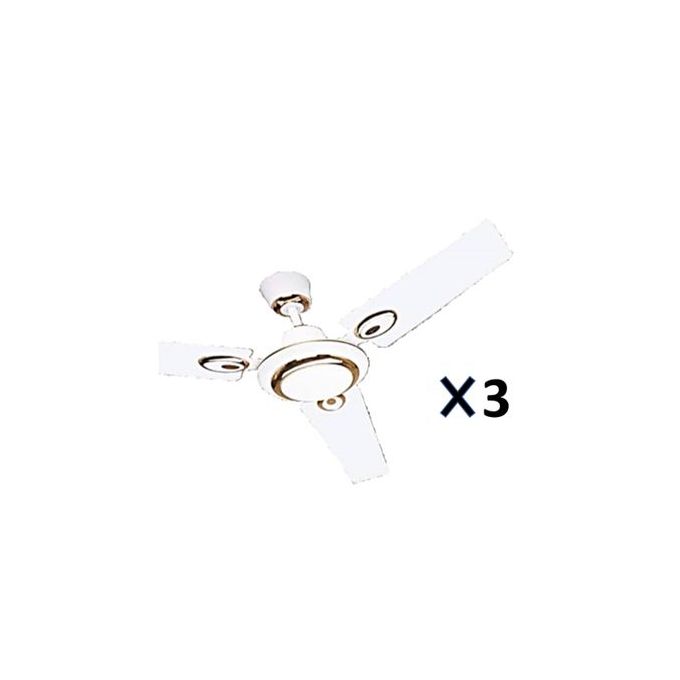 Pack De 3 Ventilateurs Plafonnier - Blanc