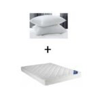 Pack matelas orthopédique lux + oreiller et drap offert - 180x190x20cm