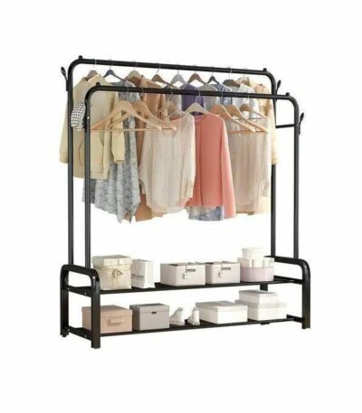 Penderie double barre pour habits, chaussures, sac