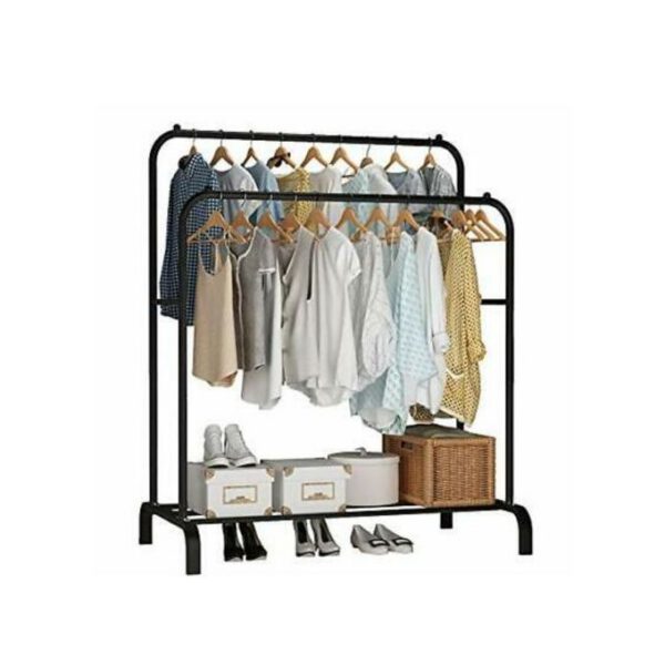 Penderie double barre pour habits, chaussures, sacs...