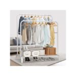 Penderie double barre pour habits, chaussures, sacs...