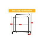 Penderie double barre pour habits, chaussures, sacs...