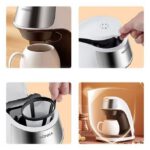 Petite Machine à Café Domestique Portable de 300ml avec Tasse de Café