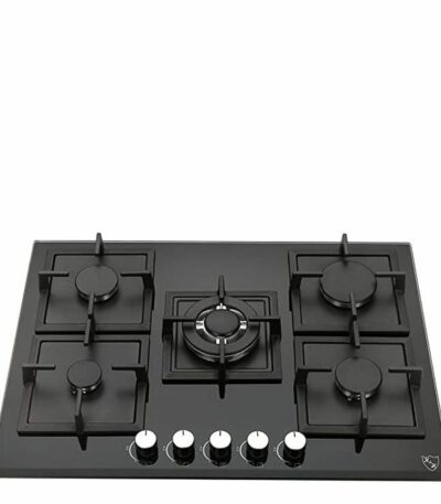 Plaque De Cuisson à Gaz Encastrable Miroir - 5 Feux - 70cm - Garantie 12 Mois