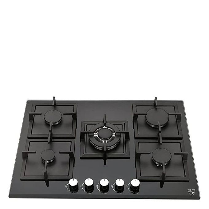 Plaque De Cuisson à Gaz Encastrable Miroir - 5 Feux - 70cm - Garantie 12 Mois