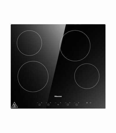 PLAQUE DE CUISSON ENCASTRABLE EN VERRE CÉRAMIQUE - 4 FEUX - 60X60 CM - ÉLECTRIQUE - NOIR HHU60CEEC