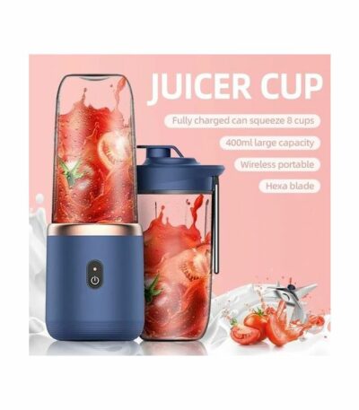 Portable Citrus Juicer 6 Blades Ice CrushCup-blue