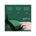 Portable Folding USB Rechargeable Fan 3 Speeds - Green
