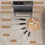 Porte-couteau + porte-planche à découper gobelet simple avec tige - Gris pistolet
