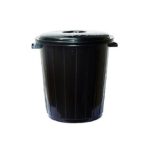 Poubelle de Maison - Plastique - 50 Litres - Noir