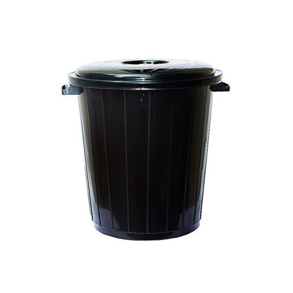 Poubelle de Maison - Plastique - 50 Litres - Noir