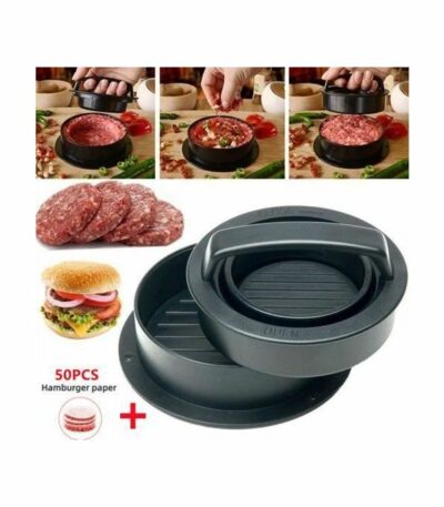 Presse à Hamburger ABS + 50pcs Papier Huilé, Accessoires Cuisine
