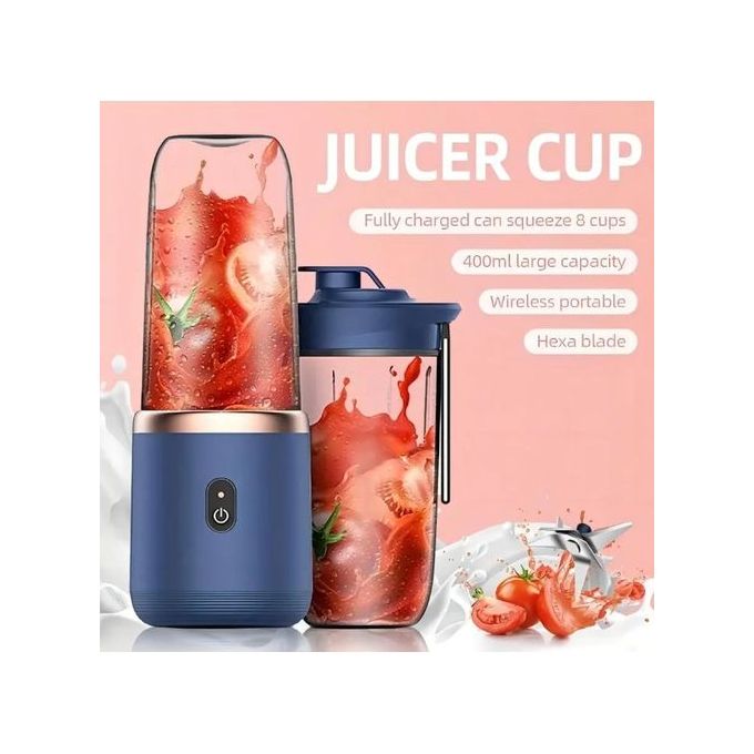 Presse-Agrumes Portable + Tasse à Jus - Petite Lame Électrique Inox