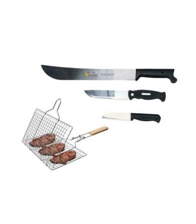 Promo tabaski 2 couteaux et 1 machette et Grillage barbecue