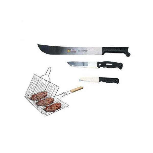 Promo tabaski 2 couteaux et 1 machette et Grillage barbecue