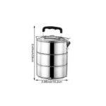 Pureliving 3-Layer Stainless Steel Lunch Box