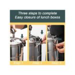 Pureliving 3-Layer Stainless Steel Lunch Box