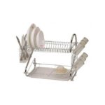 Range Vaisselle 3 en 1 - 2 Niveaux - Séchoir Assiettes, Tasses & Bols