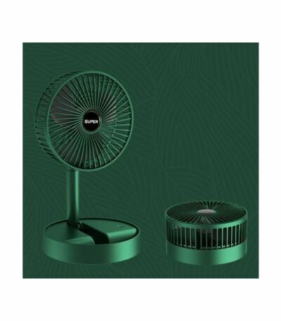 Rechargeable Folding Fan Floor Standing Fan - Green