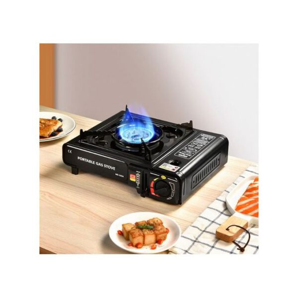 Réchaud à Gaz De Camping Portable à Brûleur Unique, En Acier Inoxydable
