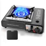 Réchaud à gaz extérieur Four à cassette Réchaud à cassette de camping à double usage Réchaud à alcane à brûleur unique portable pour extérieur intérieur