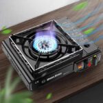 Réchaud à gaz extérieur Four à cassette Réchaud à cassette de camping à double usage Réchaud à alcane à brûleur unique portable pour extérieur intérieur