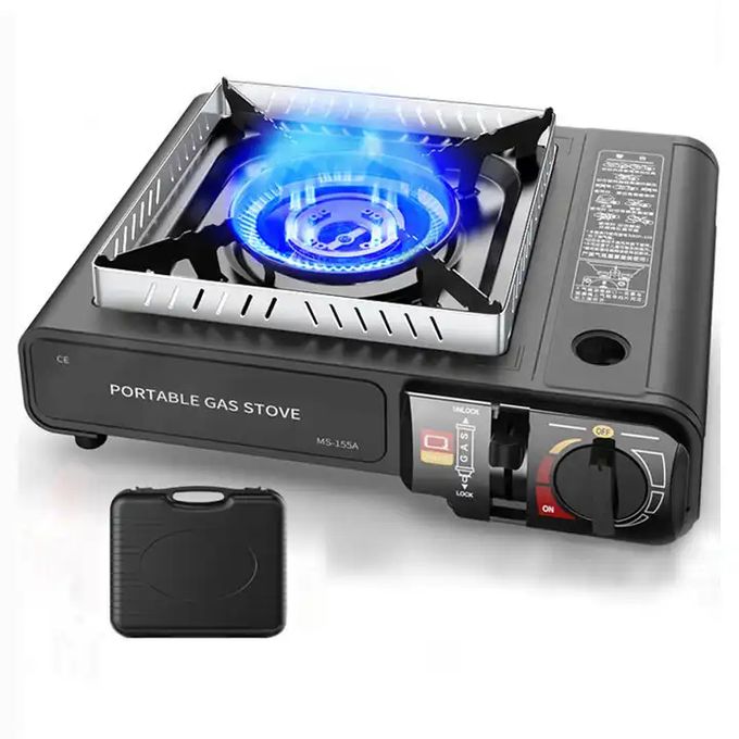 Réchaud à gaz extérieur Four à cassette Réchaud à cassette de camping à double usage Réchaud à alcane à brûleur unique portable pour extérieur intérieur