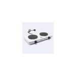 Réchaud Double Feu Electrique - 2000 W - Blanc