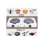 Réchaud électrique 2 feux blanc