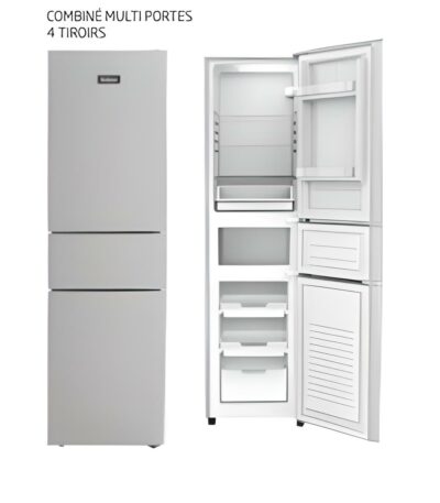 REFRIGERATEUR ENDURO COMBINE 4TIROIRS 246LITRES GRIS RORMP246X