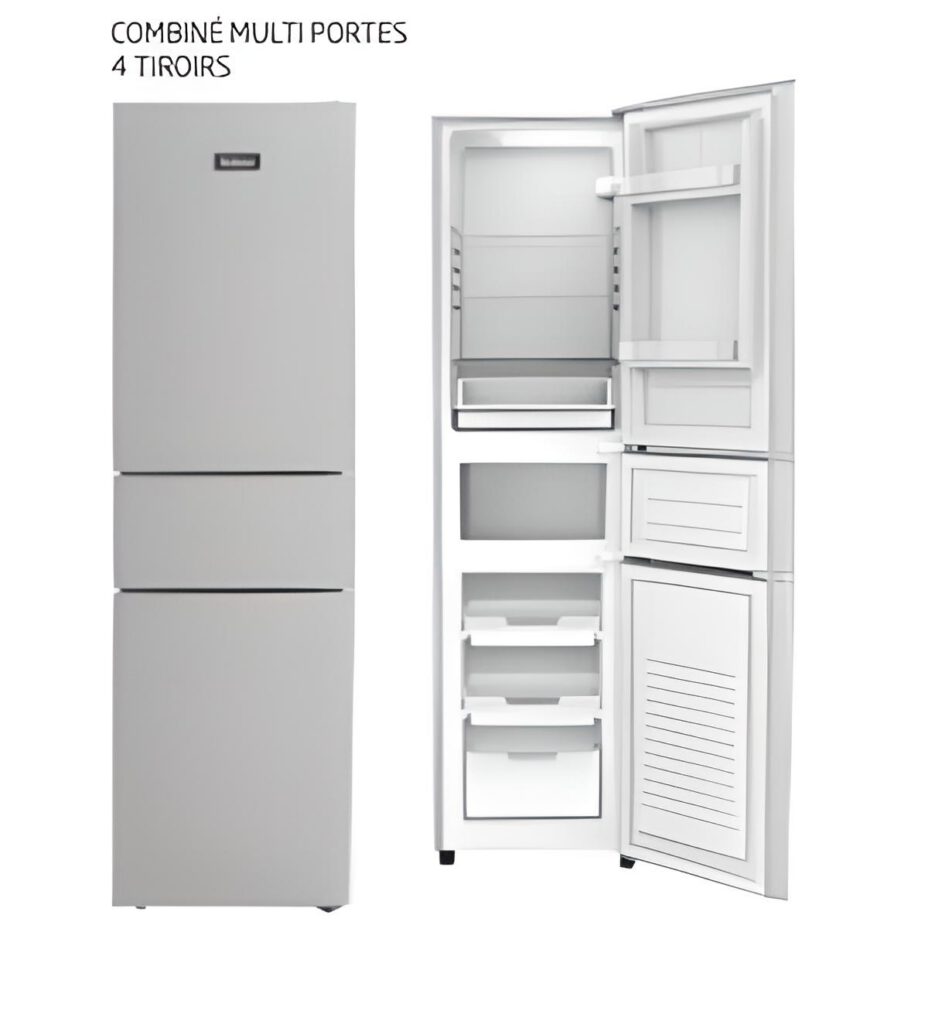 REFRIGERATEUR ENDURO COMBINE 4TIROIRS 246LITRES GRIS RORMP246X