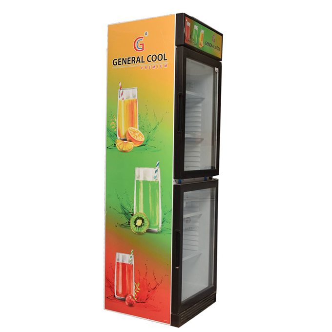 REFRIGERATEUR GENERAL COOL VERTICAL 2PORTES 385LITRES VITRINE 385D2