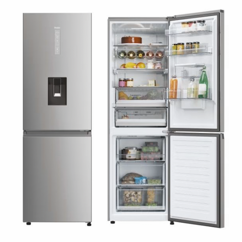 REFRIGERATEUR HAIER COBINE 3TIROIRS 350LITRES AVEC FONTAINE NOFROST GRIS HDPW5618DWPK