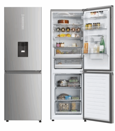 REFRIGERATEUR HAIER COBINE 3TIROIRS 350LITRES AVEC FONTAINE NOFROST GRIS HDPW5618DWPK