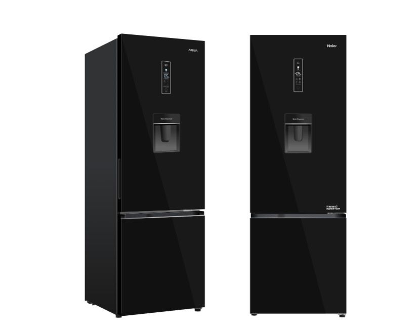 REFRIGERATEUR HAIER COMBINE AVEC FONTAINE NOIR HRF-B379