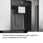 REFRIGERATEUR HAIER SIDE BY SIDE 2PORTES DISTRIBUTEUR GLACON GRIS HSW59FEIMM