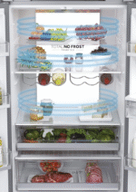 REFRIGERATEUR HAIER SIDE BY SIDE 4PORTERS 477LITRES AVEC FONTAINE GRIS HFW7720EWMP
